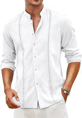 Loookus - Men's Daily High Quality Cotton Linen Shirt