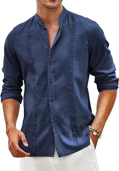 Loookus - Men's Daily High Quality Cotton Linen Shirt