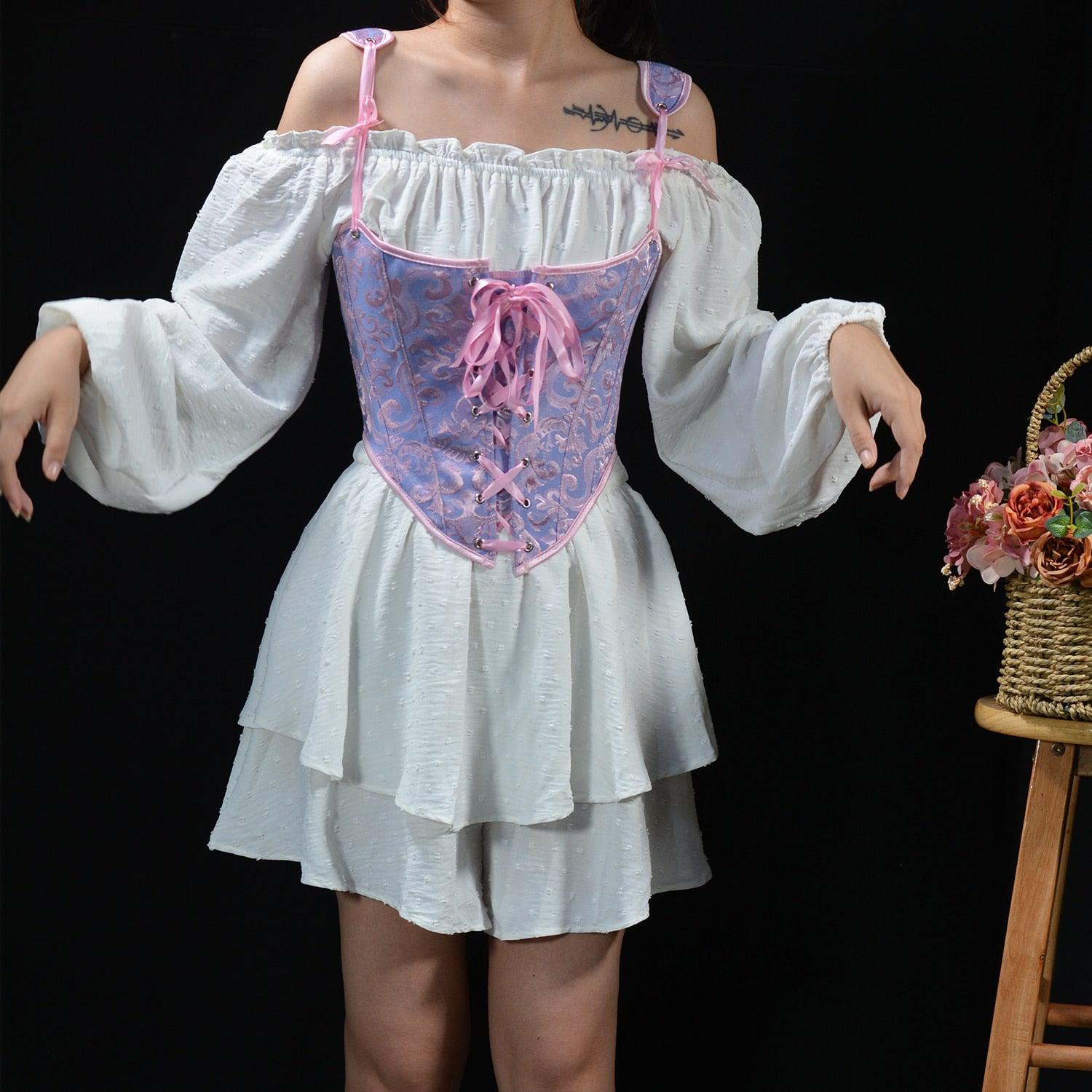 Loookus - Ribbon Detailed Corset Top