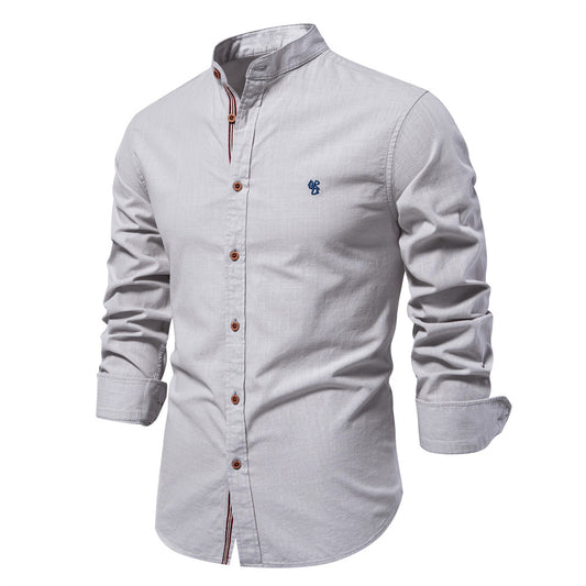 Loookus - 2025 Gentleman's Casual and Fashion Basic Style Cotton Shirt