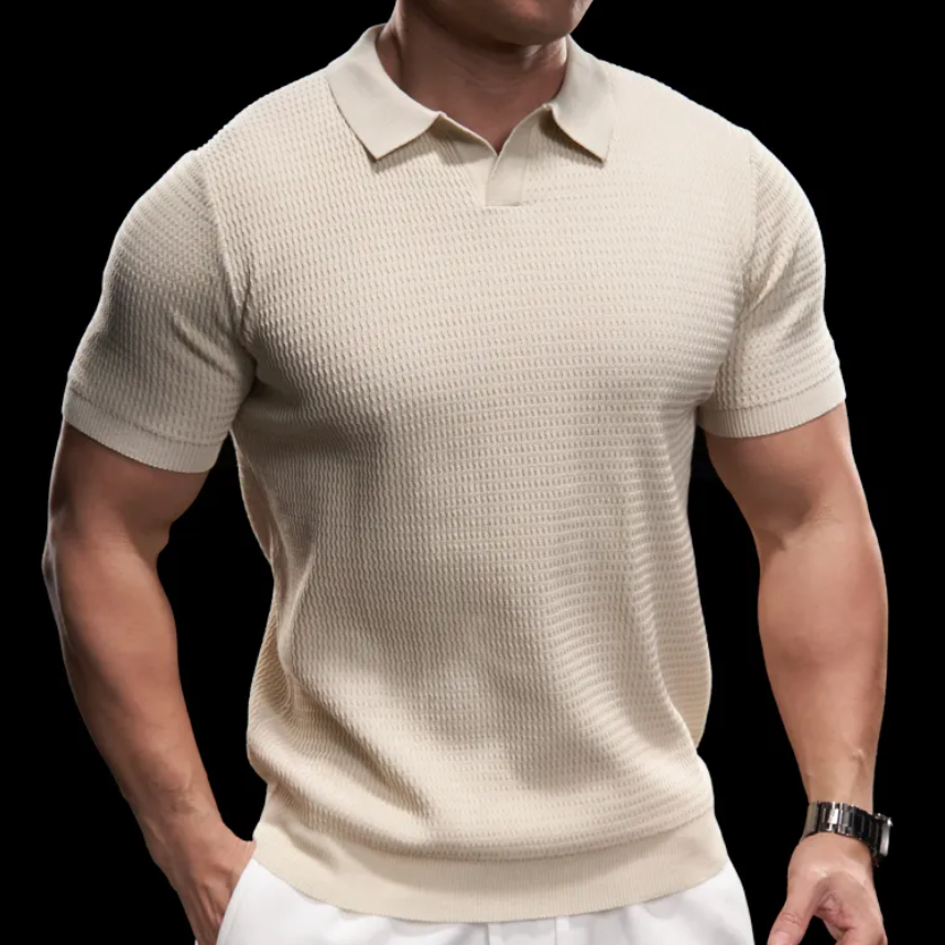 Loookus - Gentleman's Everyday Pure Color Fit Polo Tee Shirt