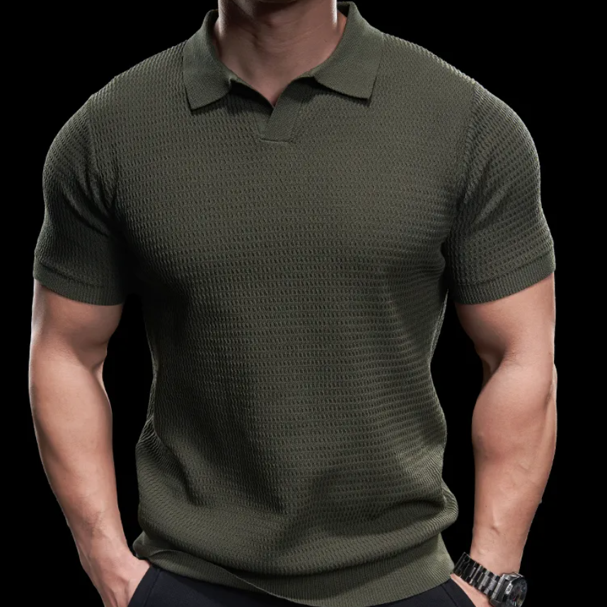 Loookus - Gentleman's Everyday Pure Color Fit Polo Tee Shirt