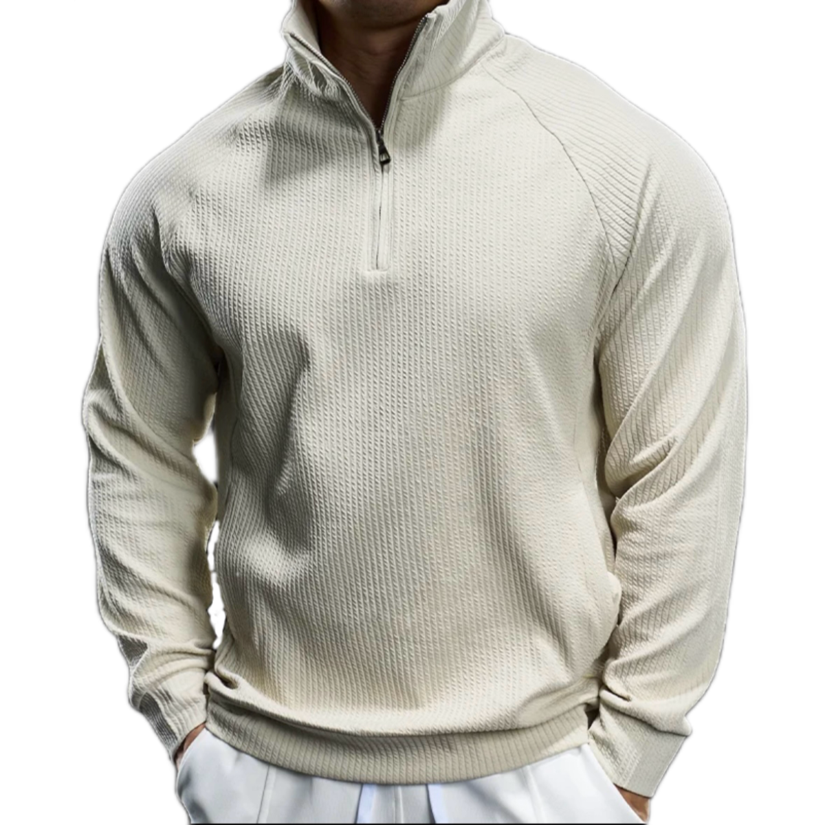 Loookus - Men's Long Sleeve Sport Polo Shirt