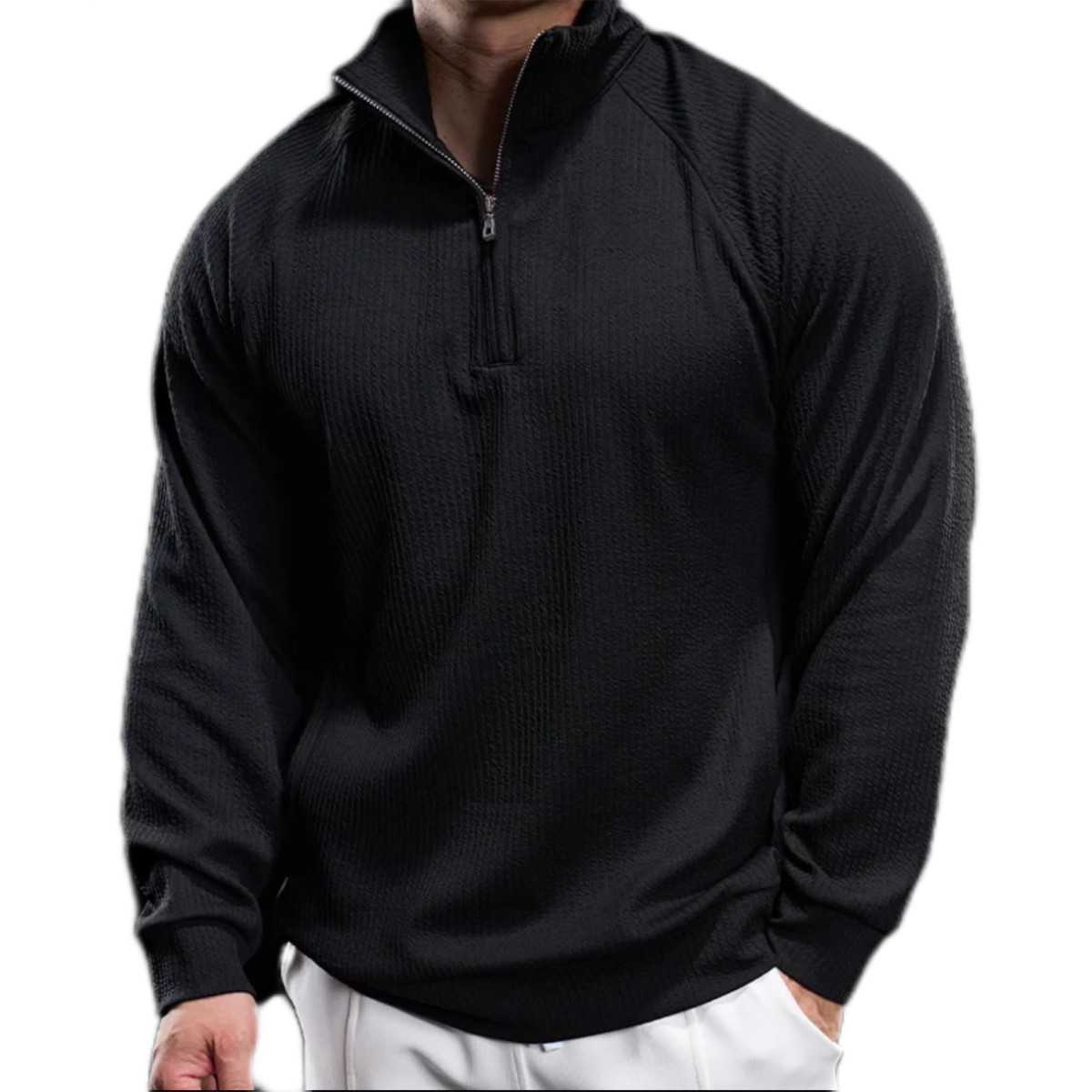 Loookus - Men's Long Sleeve Sport Polo Shirt