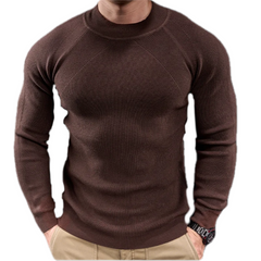 Loookus - Men's Long Sleeve Sports Training Shirt - Autumn Winter Crew Neck Base Layer