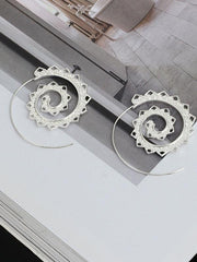 Loookus - Retro Alloy Heliciform Hollow Earrings