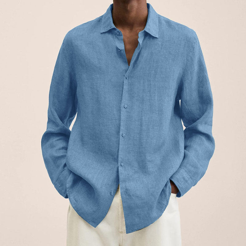 Loookus - Men's Linen Long Sleeve Shirts