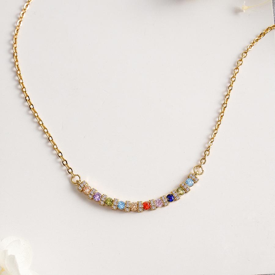 Loookus - Simple Colorful Zircon Necklace