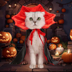 Loookus - Halloween Pumpkin Costume for Cats and Dogs-B