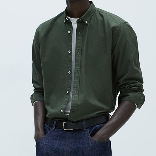 Loookus - Men's combed cotton anti-wrinkle shirt