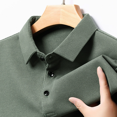 Loookus - Men's Casual Lapel Waffle Polo Shirt