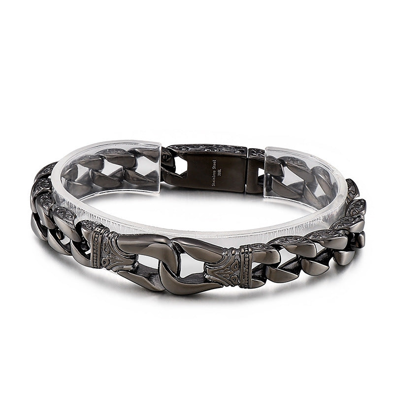 Loookus - 925 Silver Ethnic Pattern Bracelet