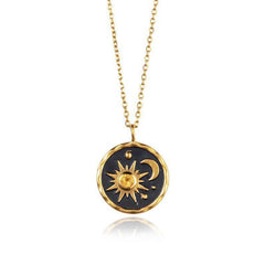 Loookus - Retro Sun And Moon Necklace