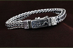 Loookus - 925 Silver men's vintage personality bracelet