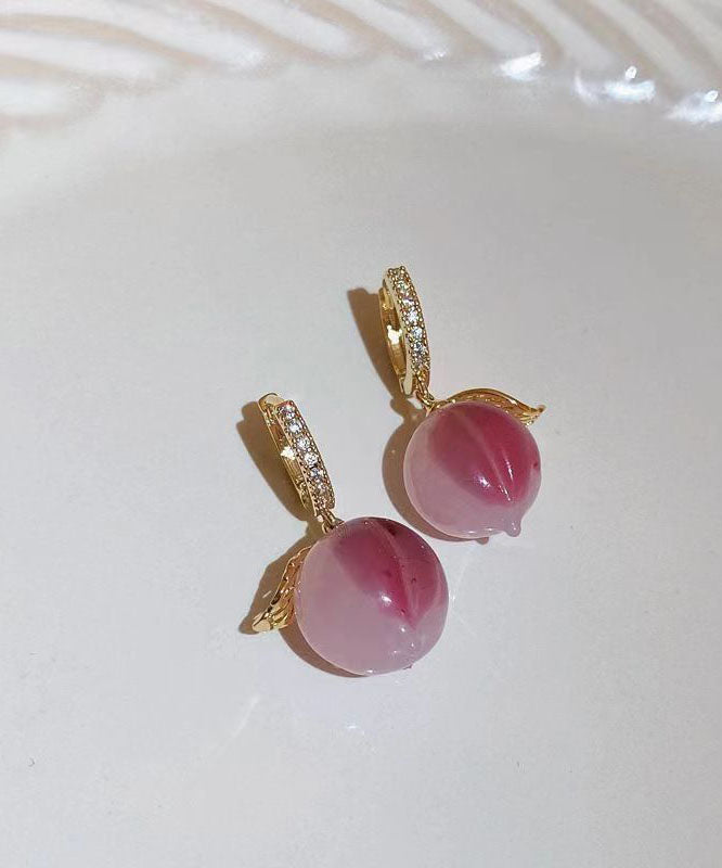 Loookus - Pink Peach Earrings