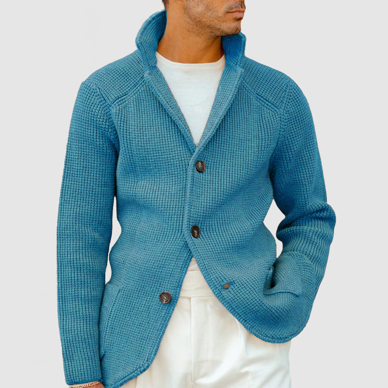 Loookus - Men's Classic Basic Lapel Pocket Knit Jacket ( NEW )