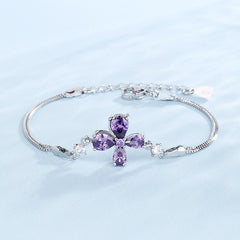 Loookus - Fashion Purple Clover Bracelet