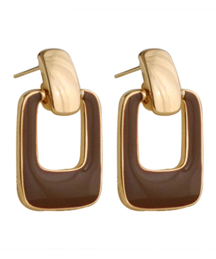 Loookus - Chocolate Square Earrings