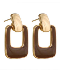 Loookus - Chocolate Square Earrings