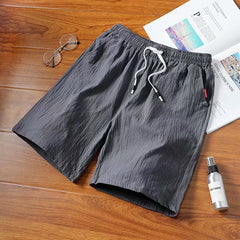 Loookus - Men's Cotton And Linen Shorts,Youth Loose Five Piece Pants,Linen Beach Pants