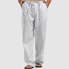 Loookus - Men's Linen Breathable Lace-Up Beach Pants