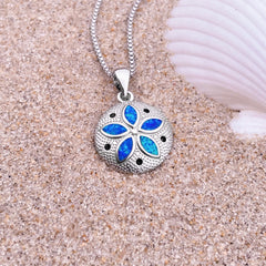 Loookus - Opal Sand Dollar Necklace