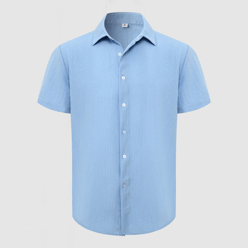 Loookus - Men's Casual Textured Cotton Shirt