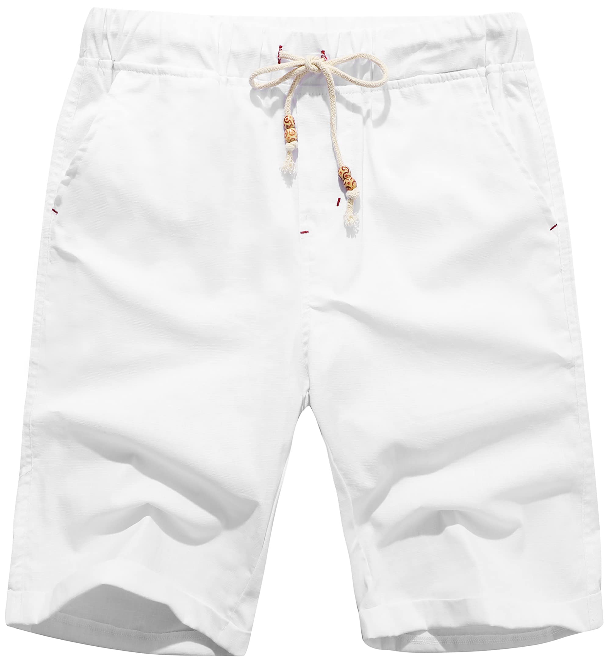 Loookus - Men's Drawstring Linen Beach Shorts