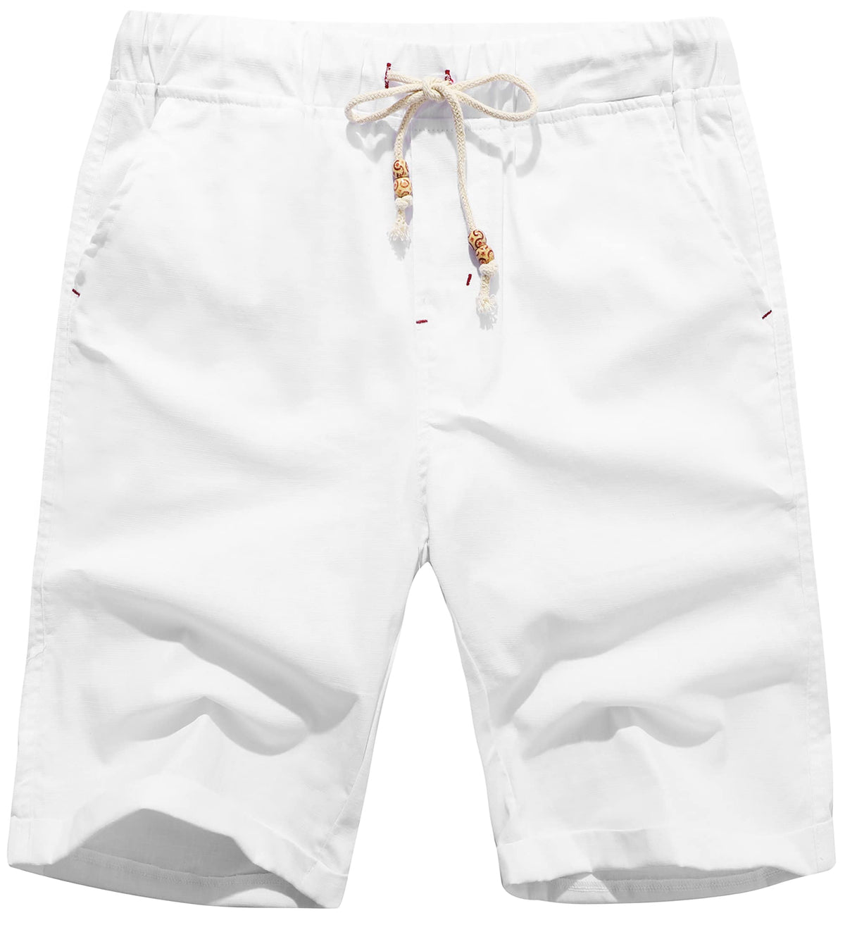 Loookus - Men's Drawstring Linen Beach Shorts