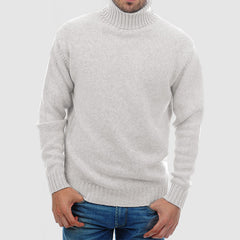 Loookus - Men's Basic Solid Color Turtleneck Sweater