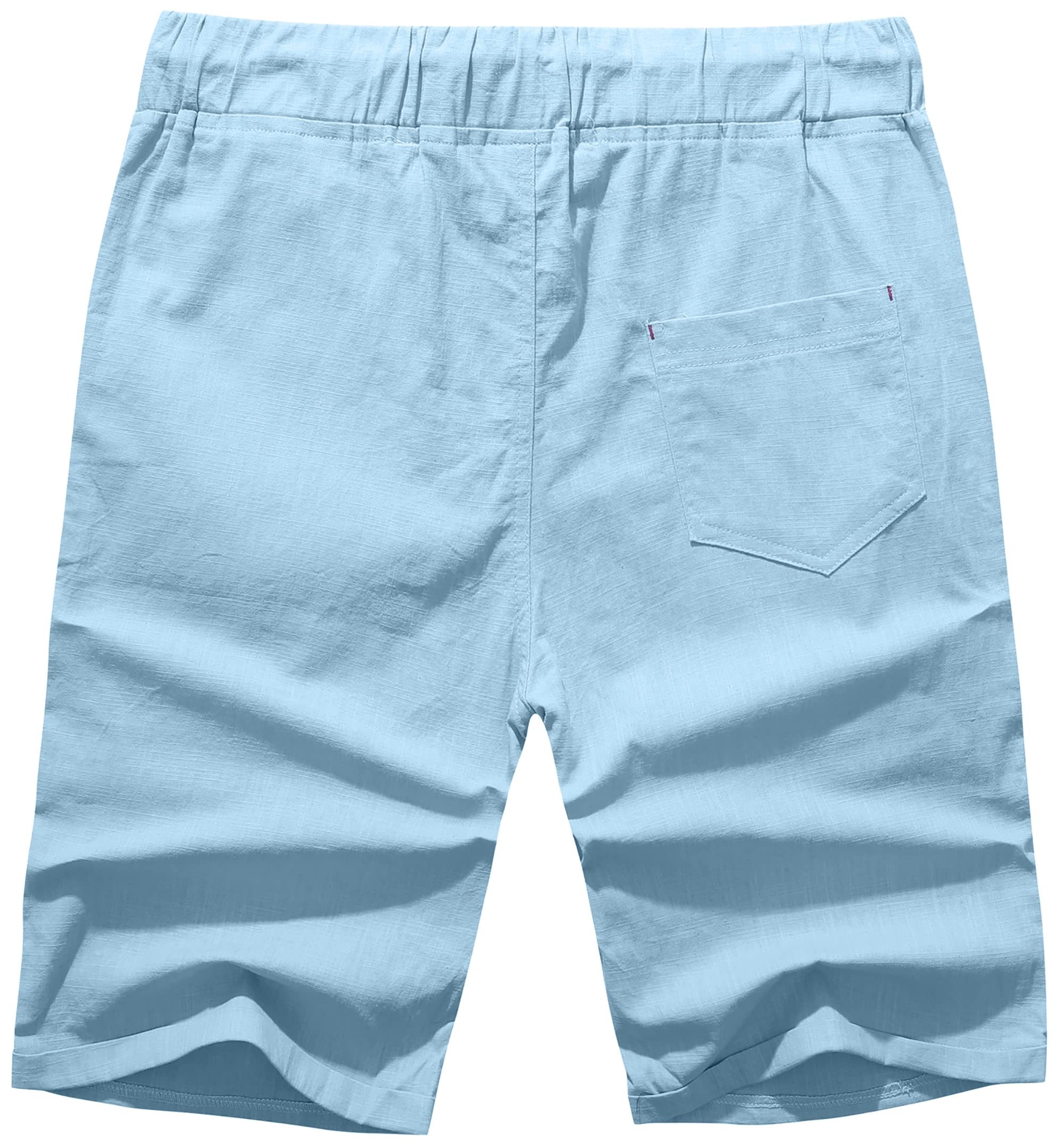 Loookus - Men's Drawstring Linen Beach Shorts