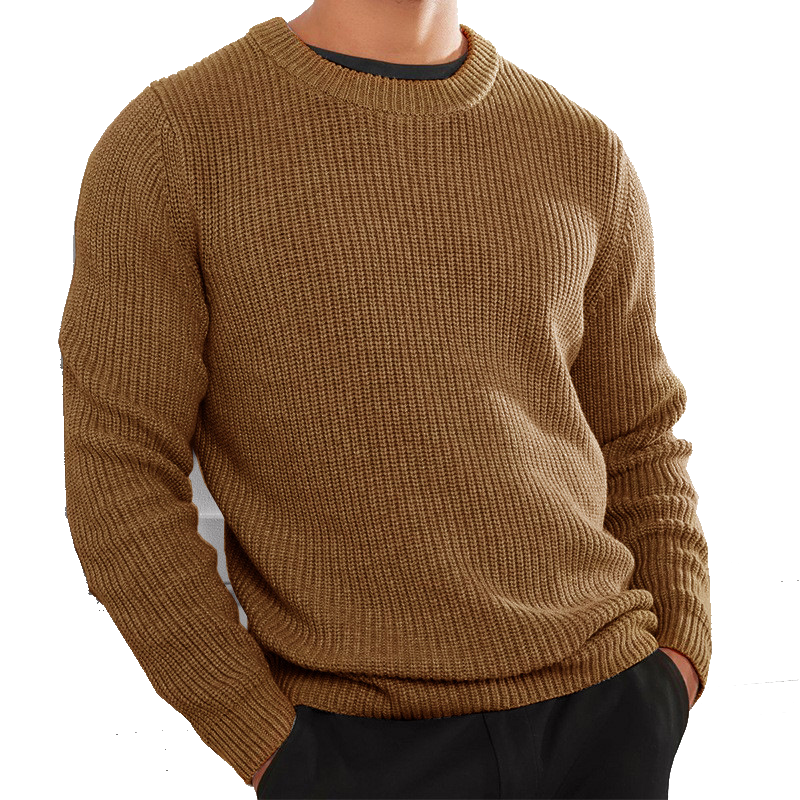 Loookus - New autumn and winter men's clothing, long-sleeved slim fit knitted sweater