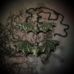 Loookus - Sterling Silver Bat Pendant Necklace