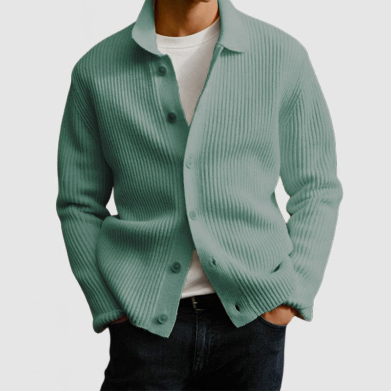 Loookus - Men's Casual Lapel Button Knitted Cardigan