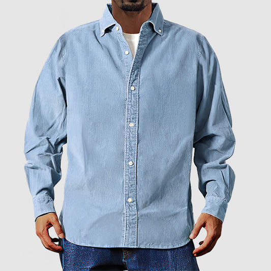 Loookus - Men's Vintage Washed Basic Shirt