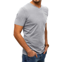 Loookus - Summer Men's Cotton Loose Relaxed Solid Color T-shirt