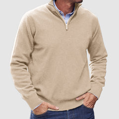 Loookus - Men's Cashmere Zipper Basic Sweater