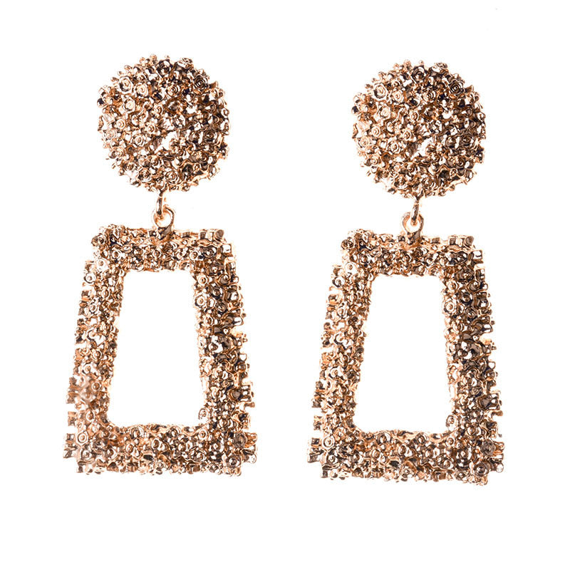 Loookus - Geometric Shape Alloy Earrings