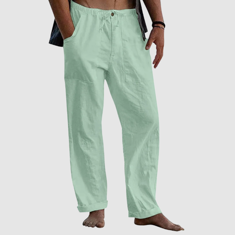 Loookus - Men's linen beach casual loose-fitting pants