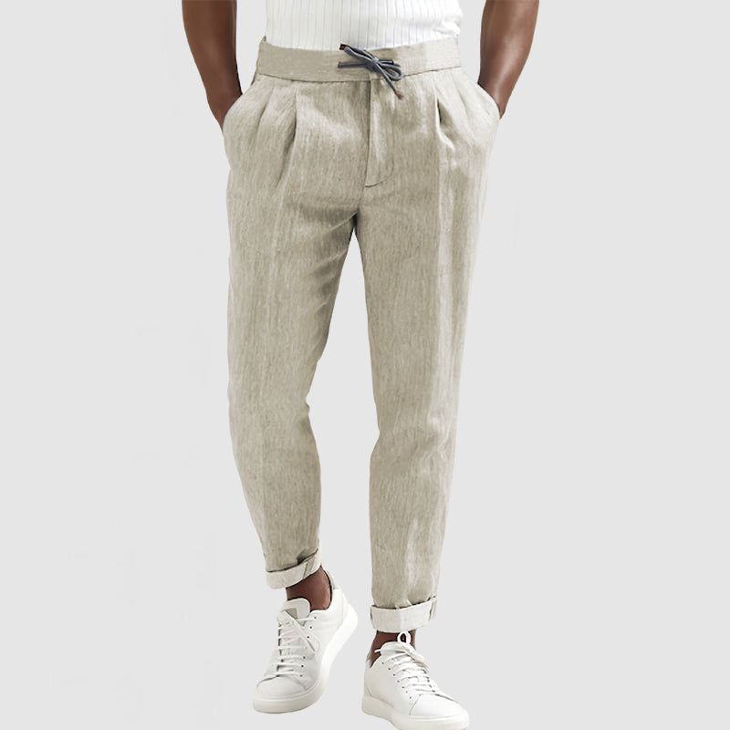 Loookus - Gentleman's Cotton Lace-Up Trousers