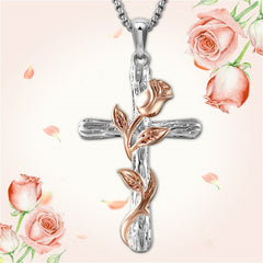 Loookus - Rose Cross Necklace