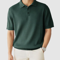 Loookus - Gentleman's Knit Textured Polo Shirt