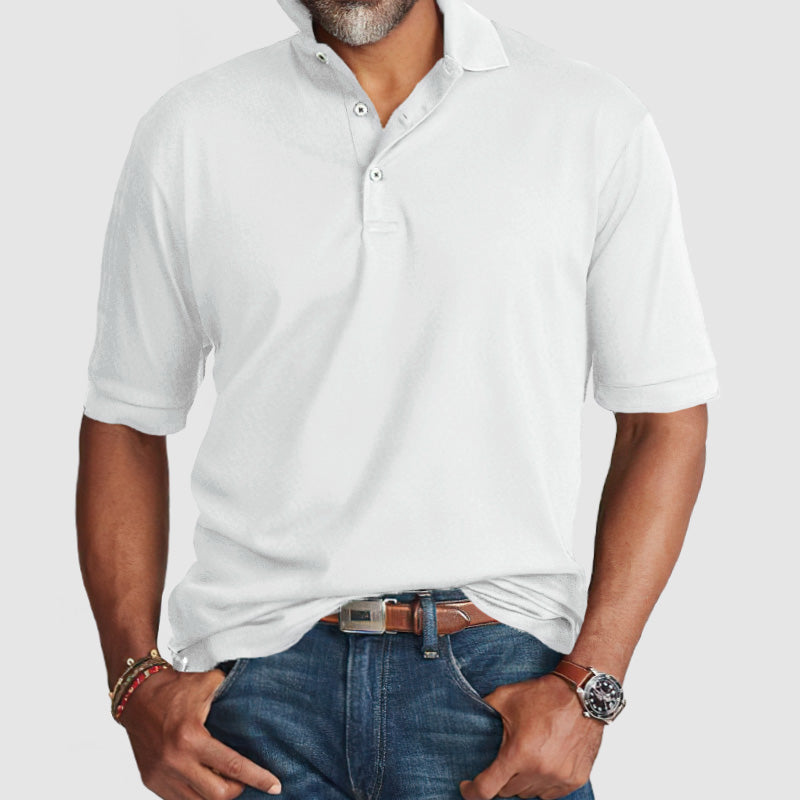 Loookus - Men's High Quality Cotton Short Sleeve Polo Shirt