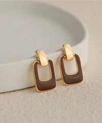 Loookus - Chocolate Square Earrings