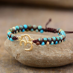 Loookus - Tree of Life African Pine Natural Stone Beaded Bracelet
