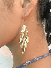 Loookus - Leaf Sequin Earrings