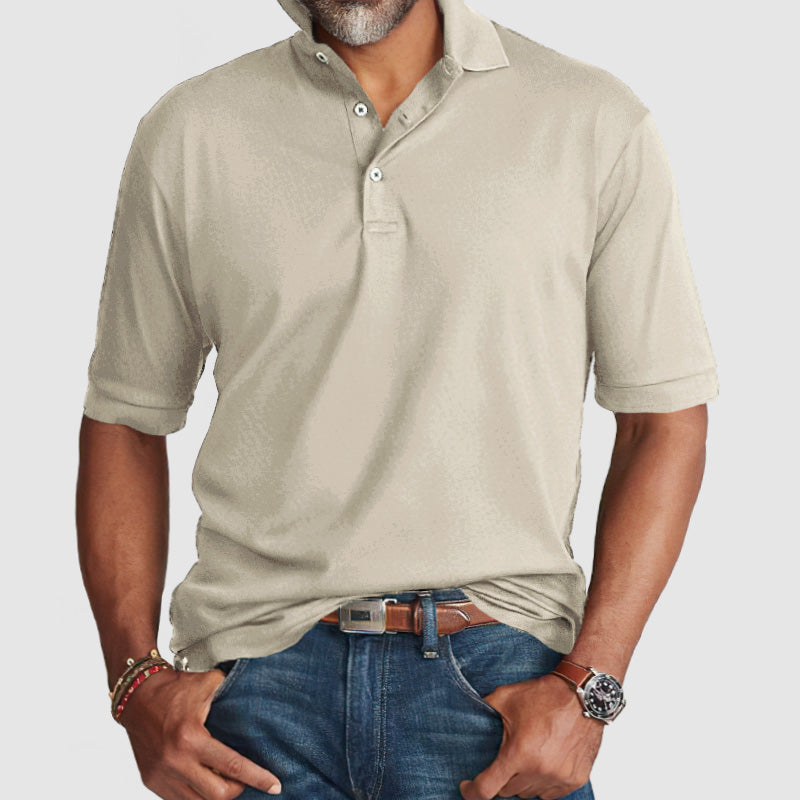 Loookus - Men's High Quality Cotton Short Sleeve Polo Shirt