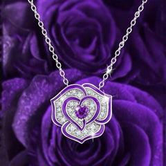 Loookus - Purple Rose Necklace