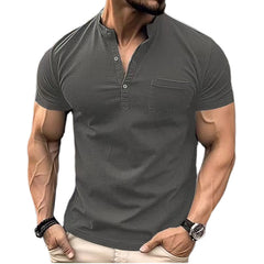 Loookus - Men's Casual Short Sleeve Pocket Business POLO