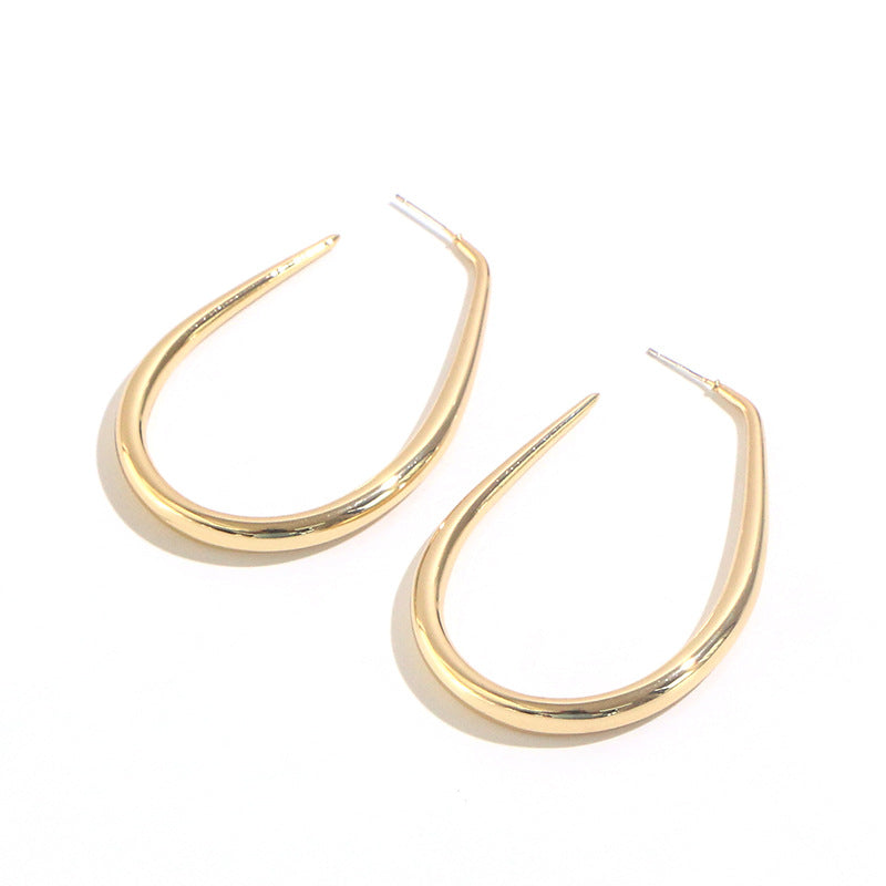 Loookus - Large hHoop Metal Earrings